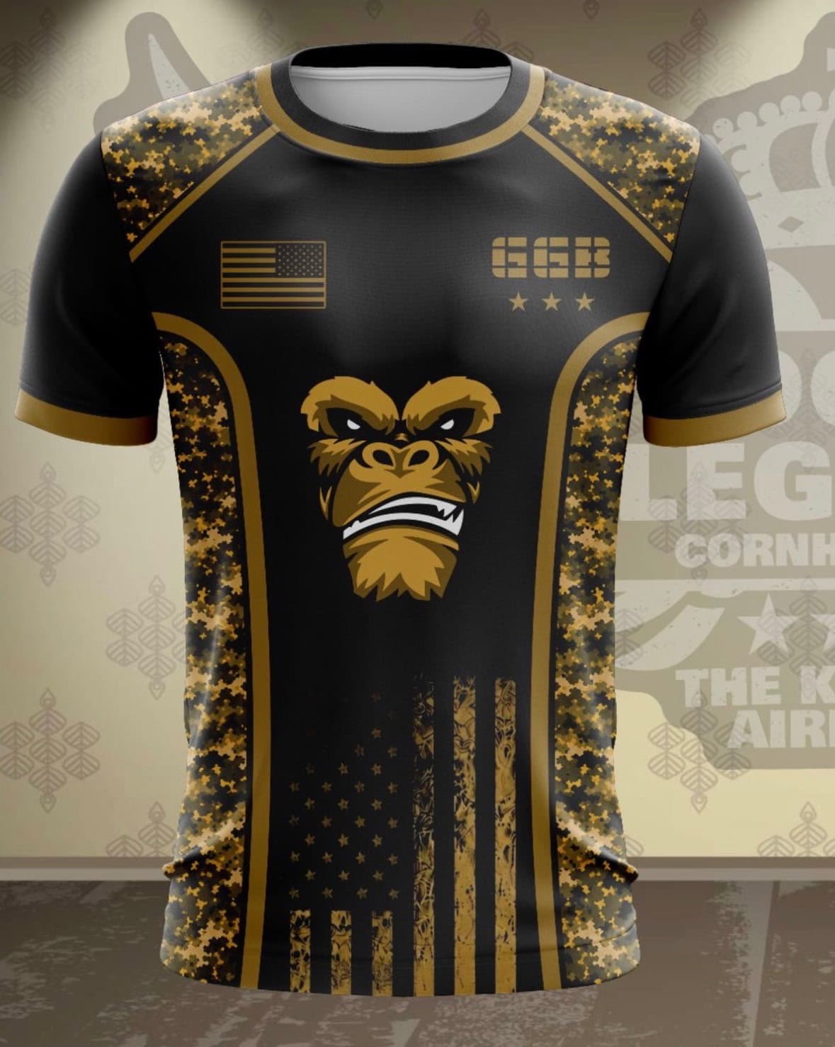 Black & Gold Military Jersey