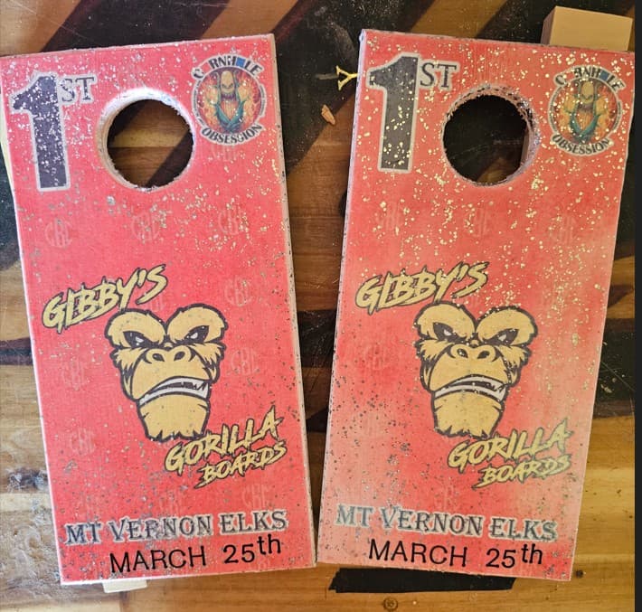 UV-printed trophy plaque example