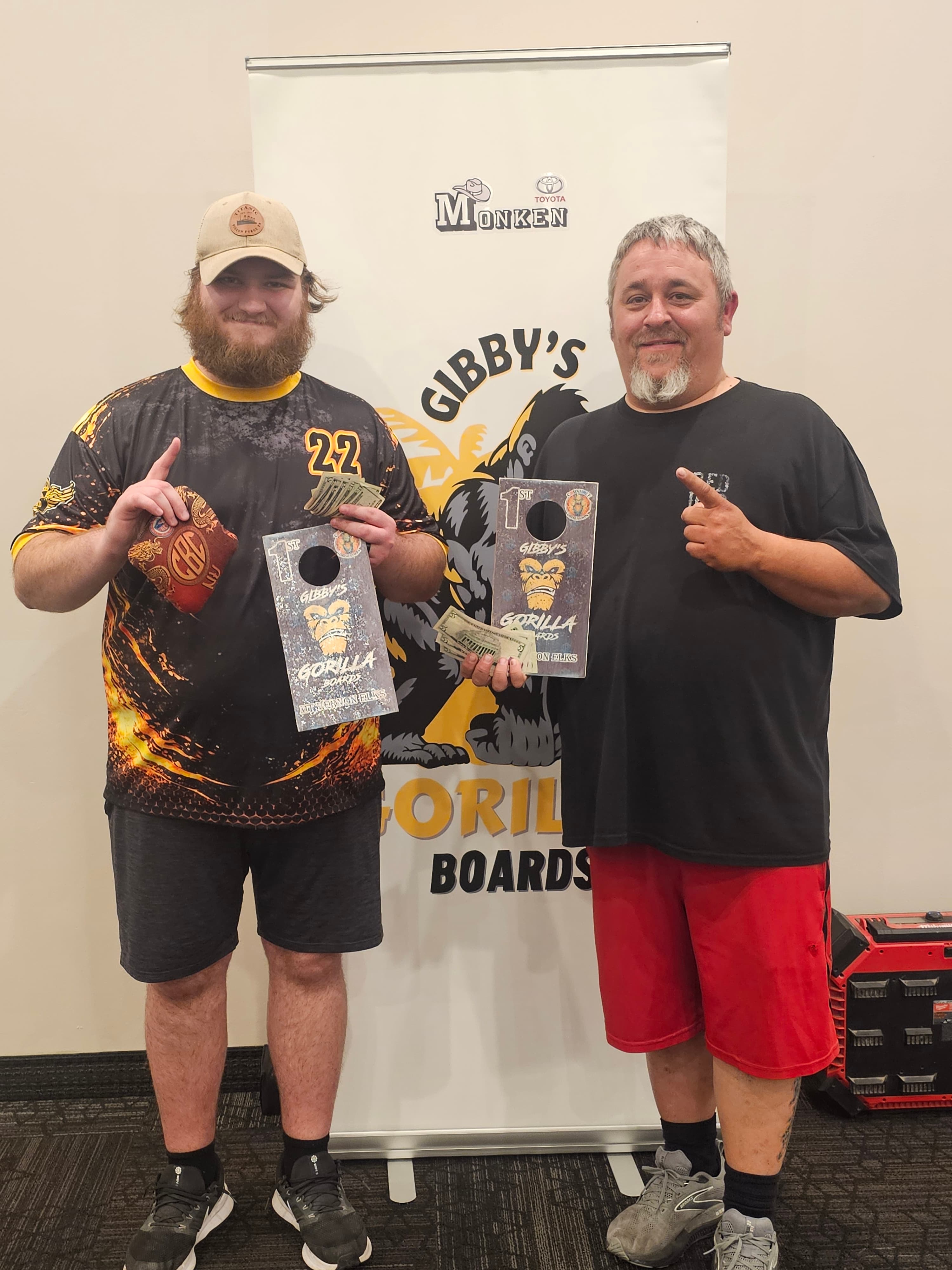 Past Gibby's Gorilla Boards tournament winners
